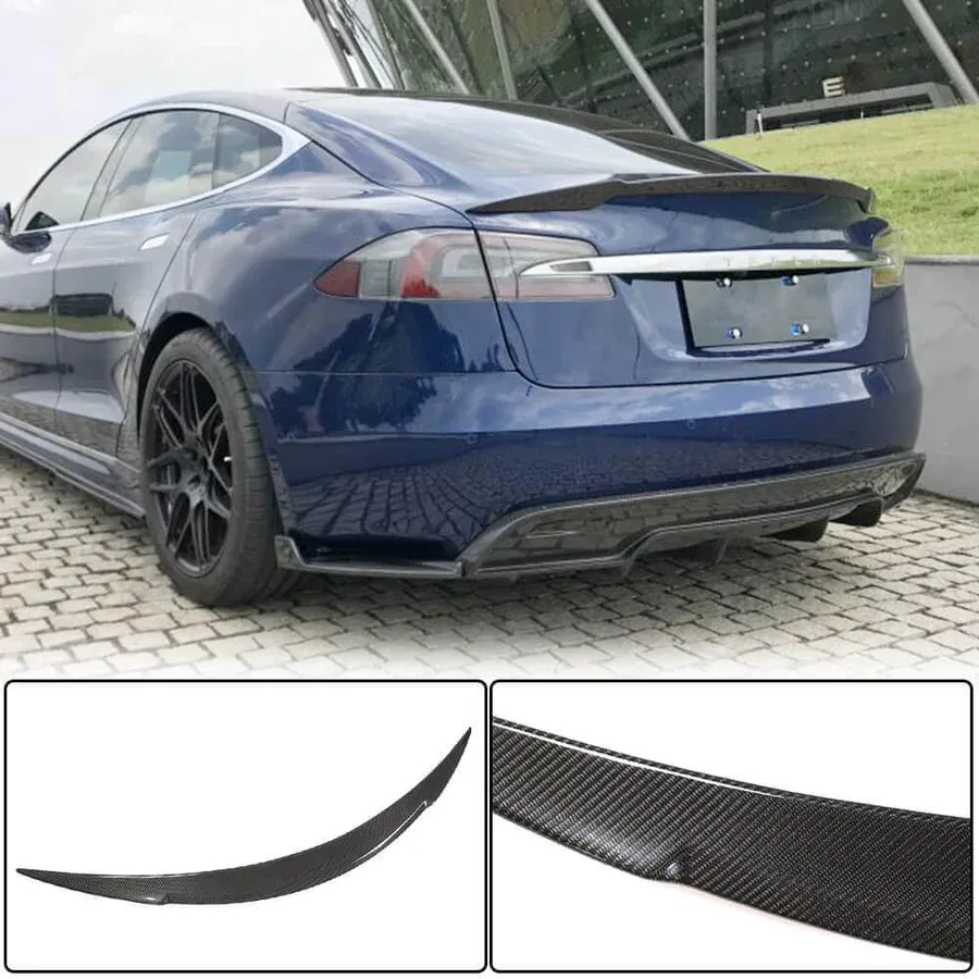 Model S (2014-2019) Type R Spoiler - Genuine Molded Carbon Fiber-TESGOD