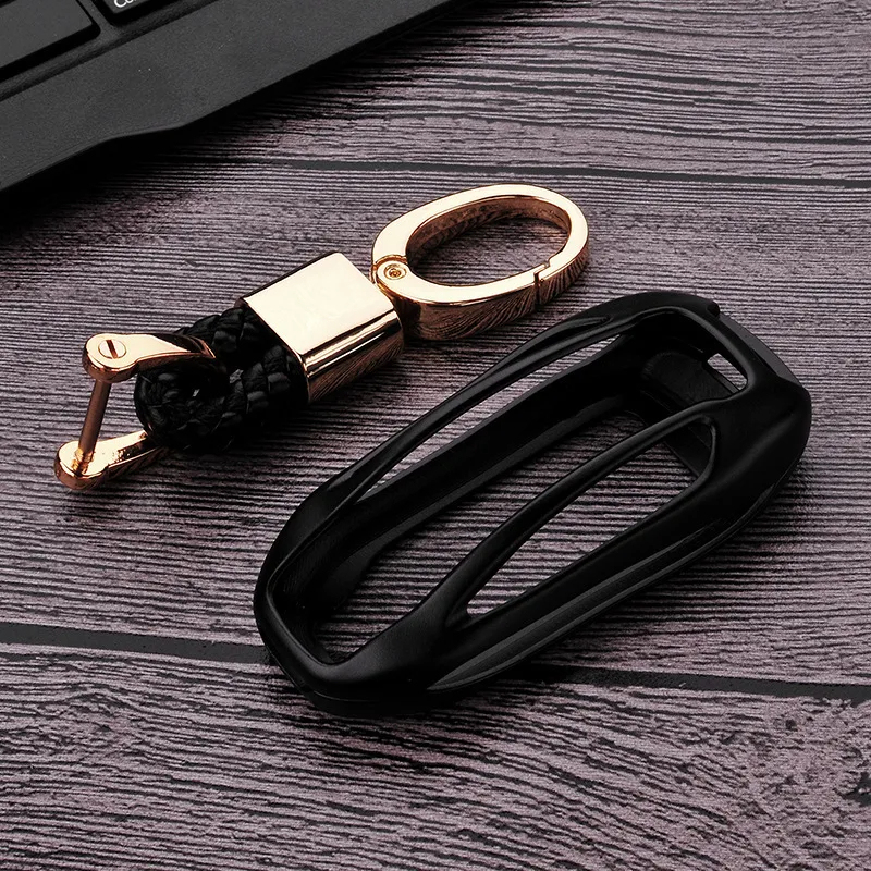 Tesla Model X Aluminum Metal Keychain Cover-TESGOD