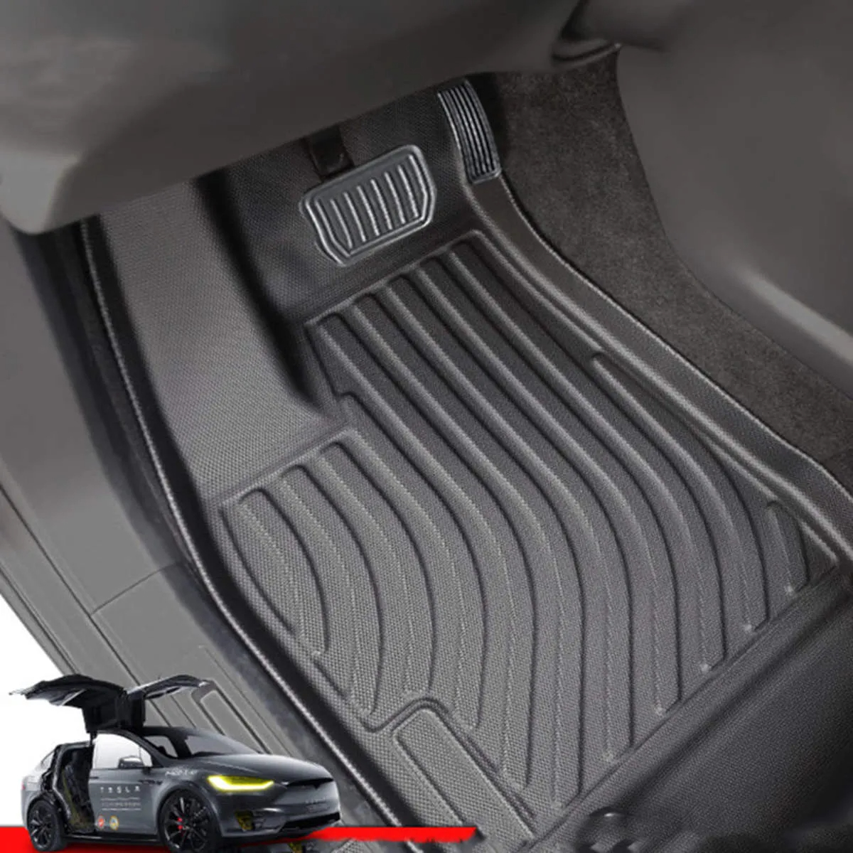 6 Seat Tesla Model X Floor Mats (2016-2020)-TESGOD