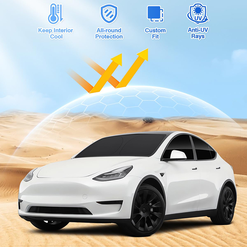 Full Set of 8 Side Window Sunshades for Tesla Model 3/Y-TESGOD