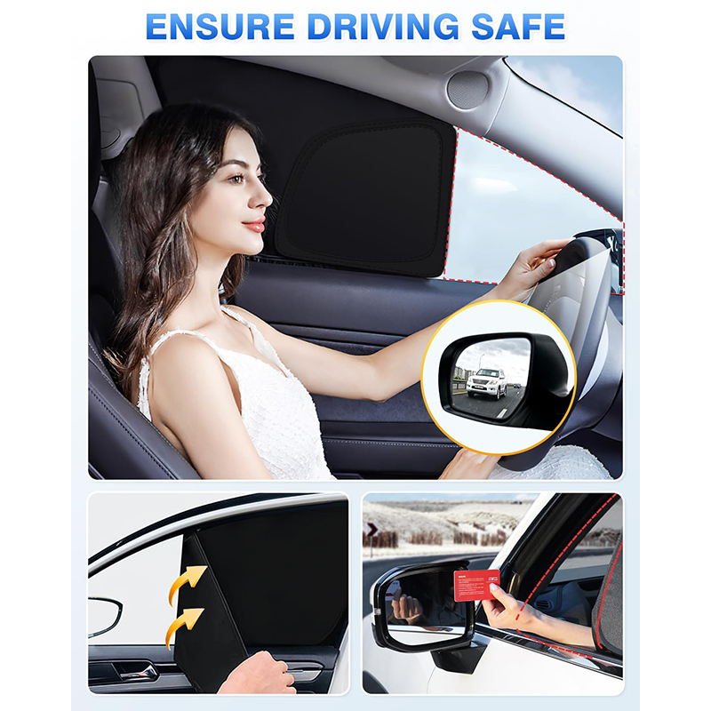 Full Set of 8 Side Window Sunshades for Tesla Model 3/Y-TESGOD