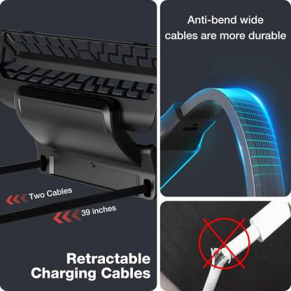 Tesla Model Y Juniper / Model 3 HighlandUSB Hub: Multi-Port Center Console Docking Station with 87W Fast Charging and Retractable Cables