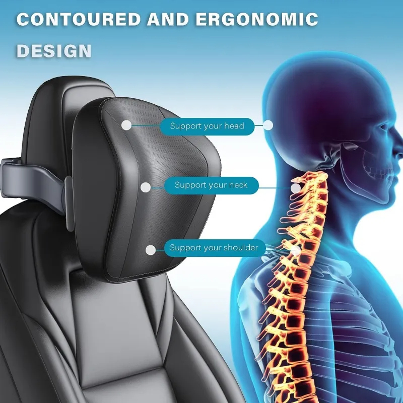 Neck Pillow for Tesla Model Y/S/3/X | ​​Adjustable Ergonomic Headrest-TESGOD