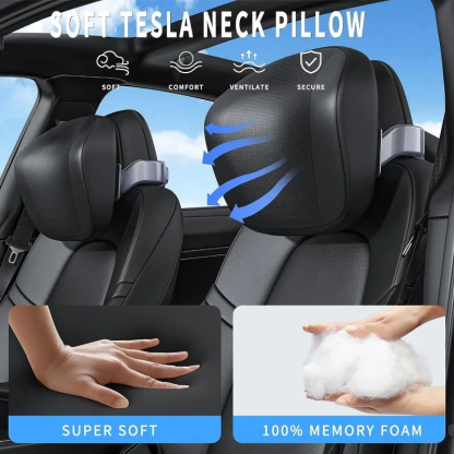 Neck Pillow for Tesla Model Y/S/3/X | ​​Adjustable Ergonomic Headrest-TESGOD
