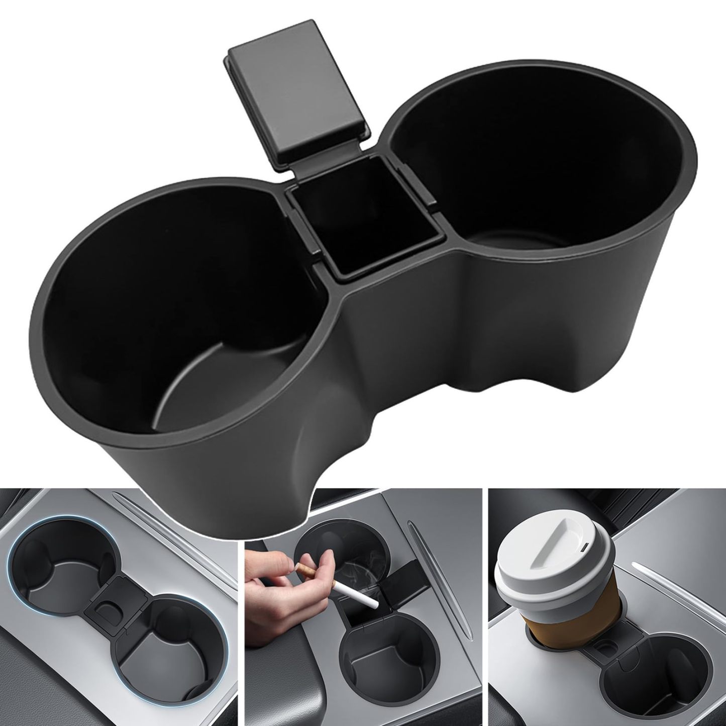 Center Console Tesla Cup Holder for Model 3（2021-2023.10）/ Y（2020-2024）-TESGOD
