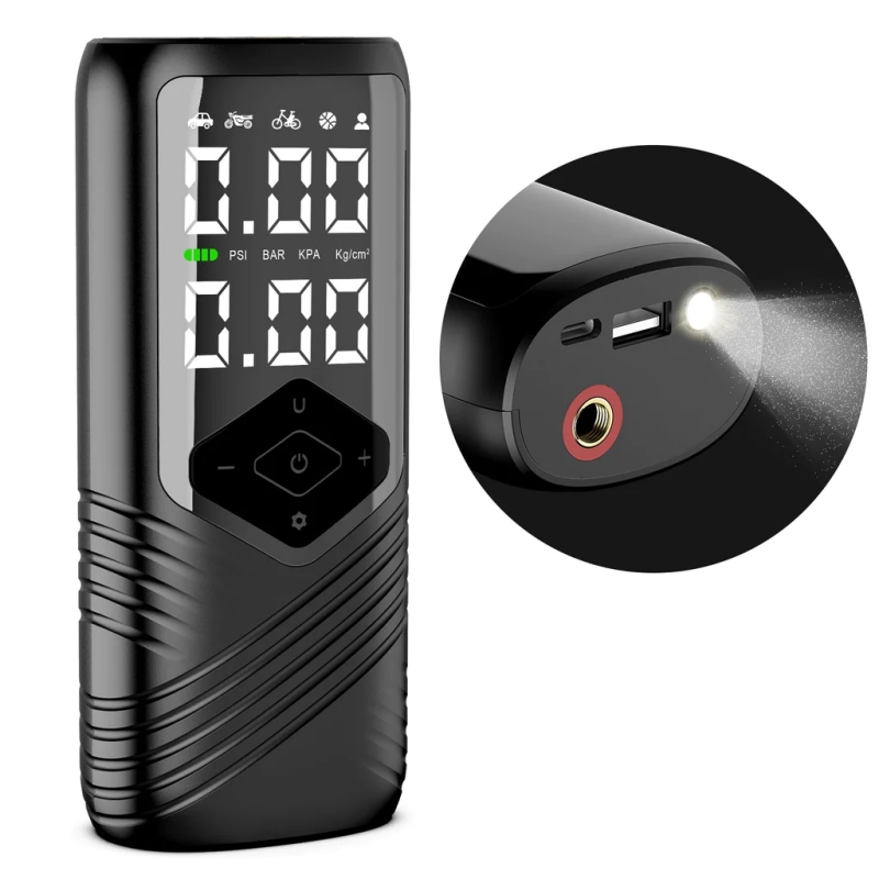 Tesla Smart Wireless Inflatable Pump – 150 PSI, 5000mAh Battery, Portable & Intelligent Tire Inflato-TESGOD