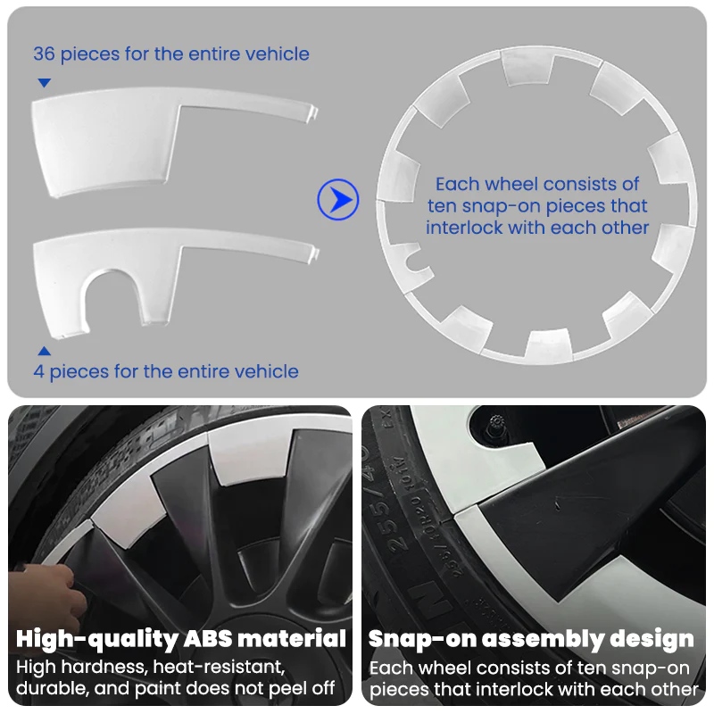 Tesla Model Y 20-Inch Wheel Rim Protector (2020-2024) – UV & Debris Protection-TESGOD