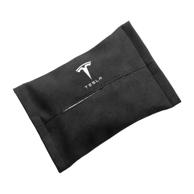 Suede Tissue Box for Tesla Model S/3/X/Y – Space-Saving Design-TESGOD
