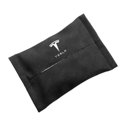 Suede Tissue Box for Tesla Model S/3/X/Y – Space-Saving Design-TESGOD