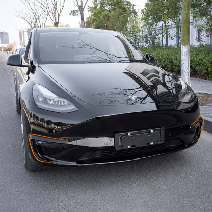 Fog Light Trim for Tesla Model 3/Y - High-Quality ABS with Carbon Fiber Finish-TESGOD