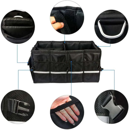 Tesla Trunk Organizer for Model S/3/X/Y - Collapsible, Water-Resistant Storage Solution-TESGOD