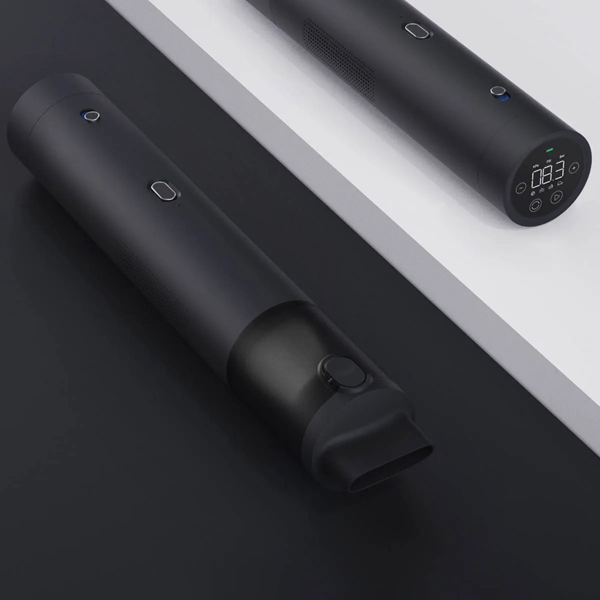 Two-in-One Cordless Vacuum Cleaner and Tire Inflator for Tesla – Handheld, HEPA Filter, High Suction Power, Smart Inflation-TESGOD