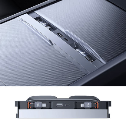 USB Hub Docking Station for Tesla Model Y Juniper & Model 3 Highland: 125W Ultra-Fast Charging, Smart Temperature Control, Seamless Integration