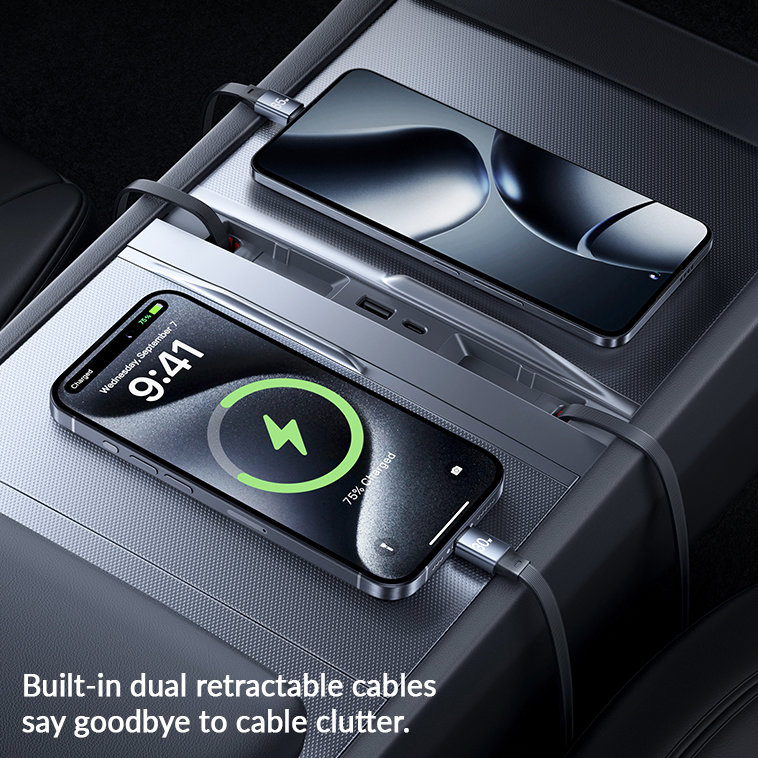 USB Hub Docking Station for Tesla Model Y Juniper & Model 3 Highland: 125W Ultra-Fast Charging, Smart Temperature Control, Seamless Integration