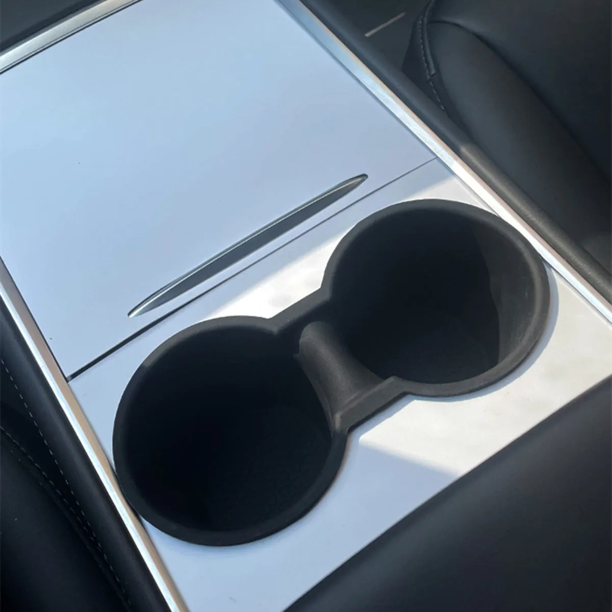 Water Cup Holder for Tesla Model 3/Y – Sturdy Silicone Cup Holder Insert-TESGOD