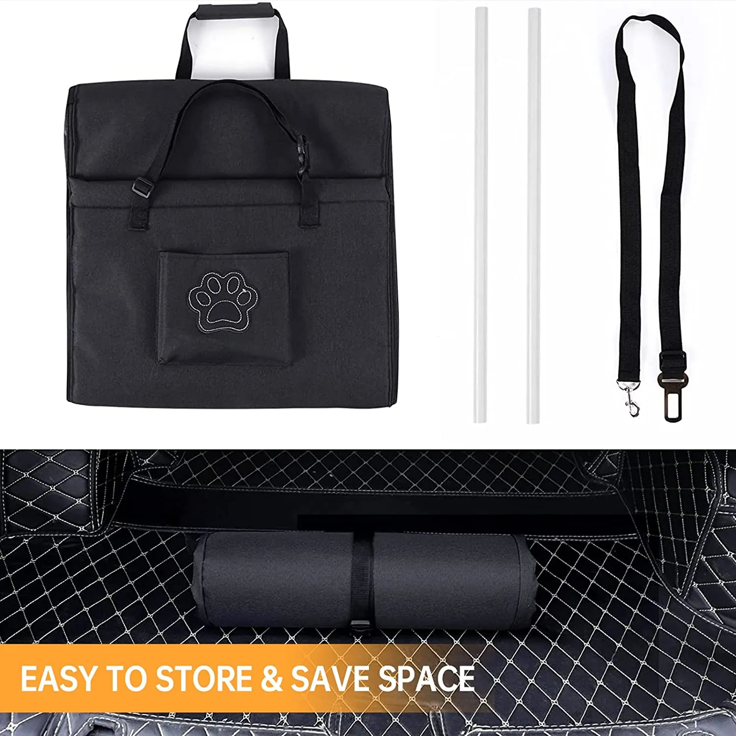 Waterproof Dog Seat Cover for Tesla Model S/3/X/Y – Secure, Breathable, & Easy-to-Clean Pet Basket-TESGOD