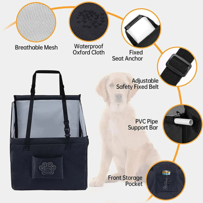 Waterproof Dog Seat Cover for Tesla Model S/3/X/Y – Secure, Breathable, & Easy-to-Clean Pet Basket-TESGOD