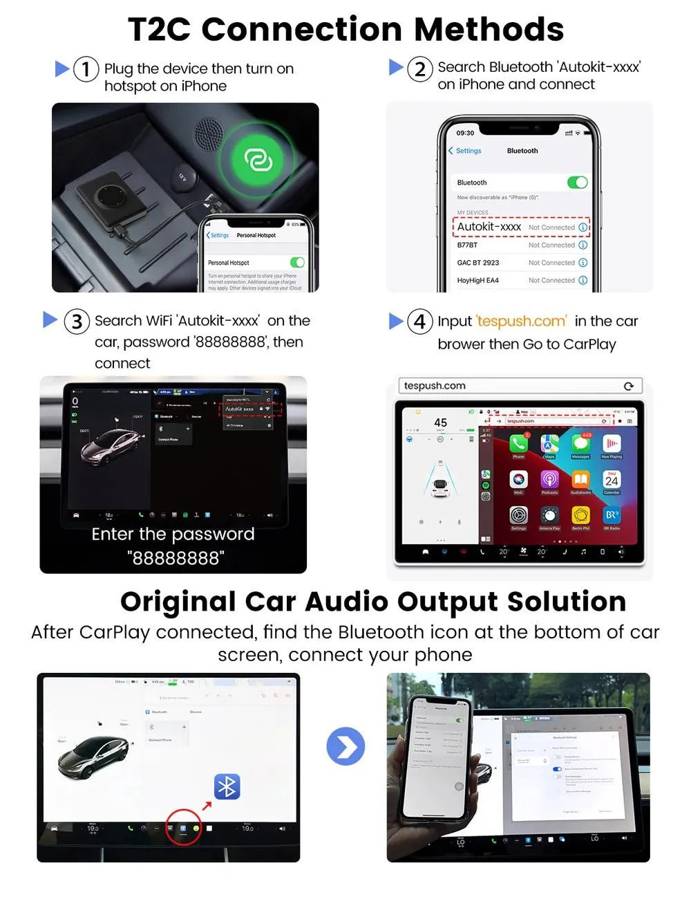 Wireless Apple CarPlay Adapter for Tesla-TESGOD