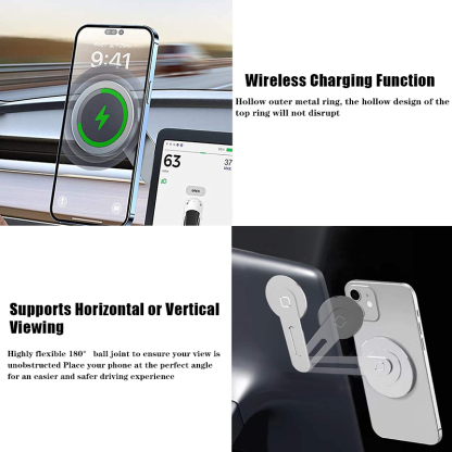 Foldable Wireless MagSafe Stand Compatible with Tesla Model 3/Y/S/X-TESGOD