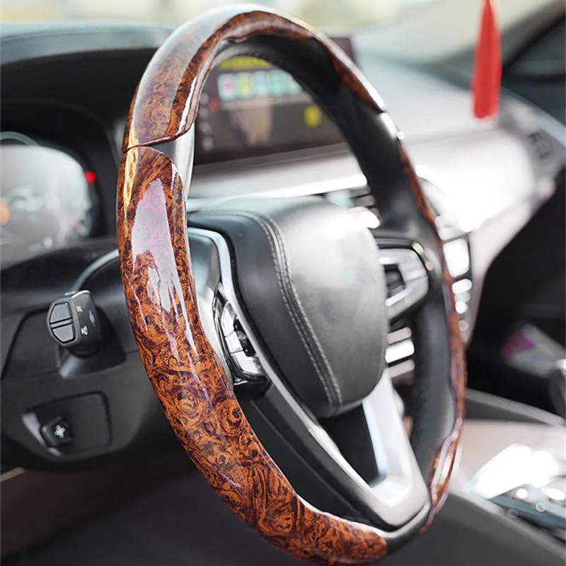 Wood Grain Steering Wheel Cover for Tesla Model 3/Y-TESGOD