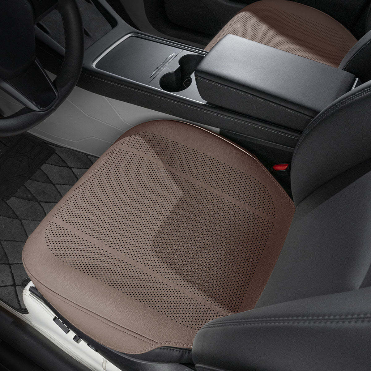 All-Wheather Nappa Leather Car Seat Covers for Tesla Model 3/Y/S/X