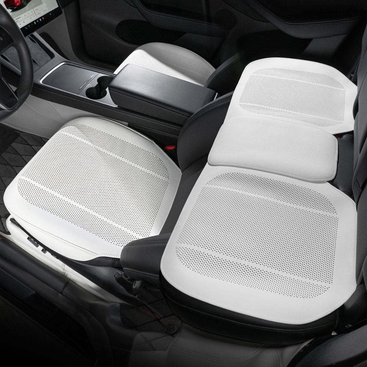 All-Wheather Nappa Leather Car Seat Covers for Tesla Model 3/Y/S/X