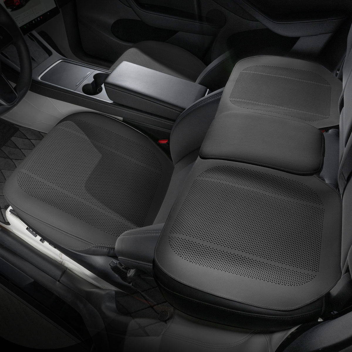 All-Wheather Nappa Leather Car Seat Covers for Tesla Model 3/Y/S/X