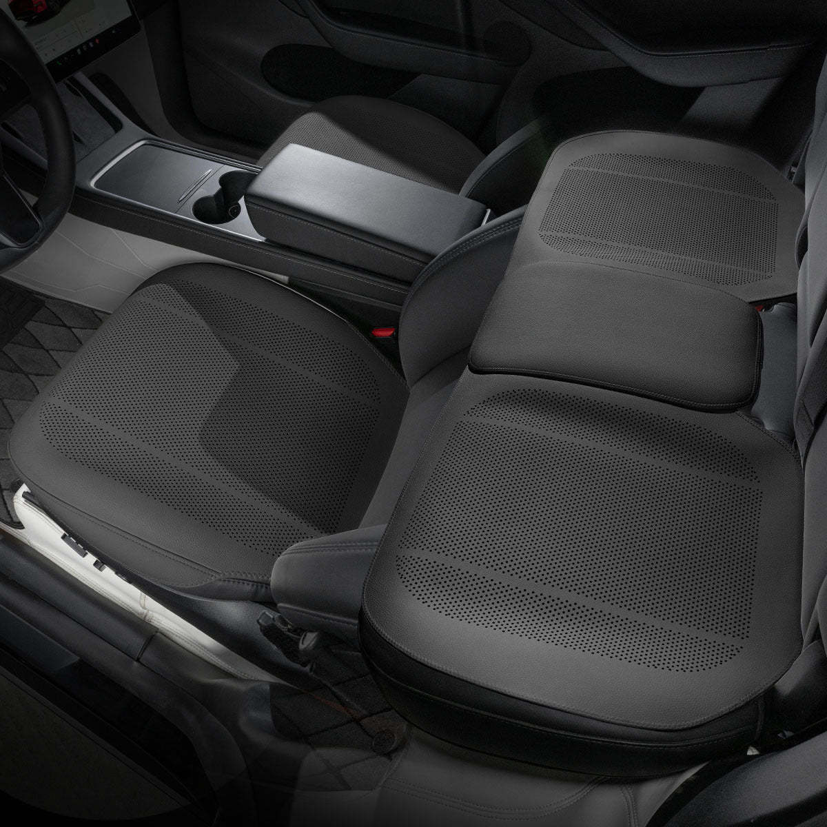 All-Wheather Nappa Leather Car Seat Covers for Tesla Model 3/Y/S/X