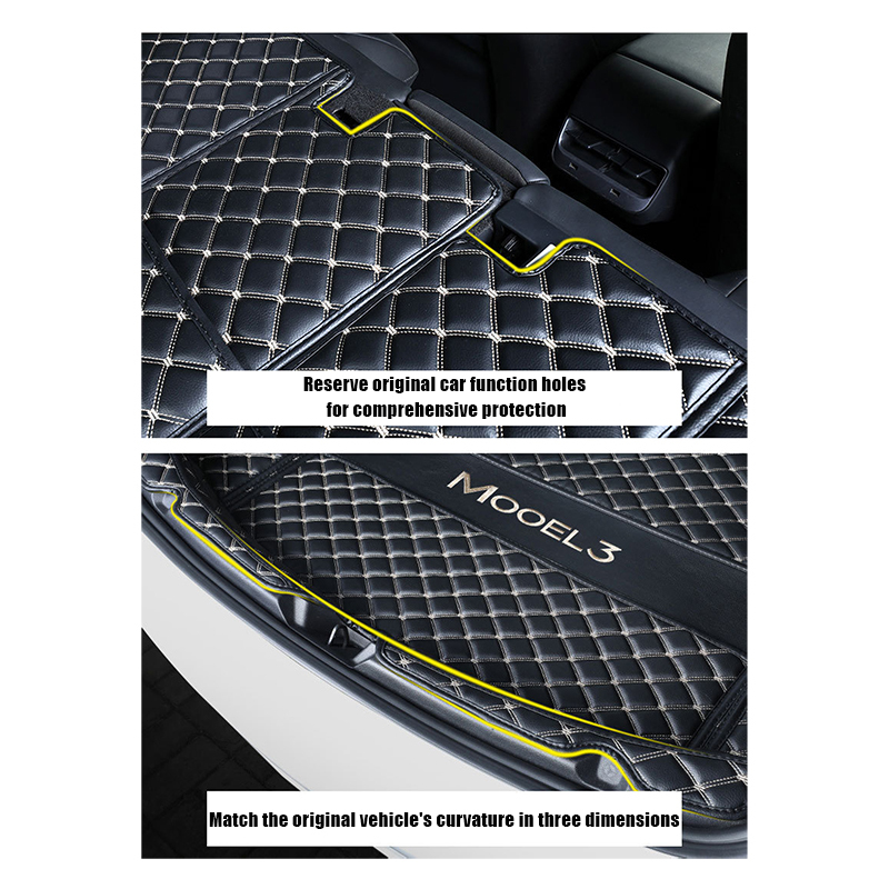 Tesla Model 3 Trunk Mats (8-Piece Set) - Waterproof, Soundproof, Stain-Resistant-TESGOD