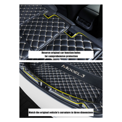 Tesla Model 3 Trunk Mats (8-Piece Set) - Waterproof, Soundproof, Stain-Resistant-TESGOD