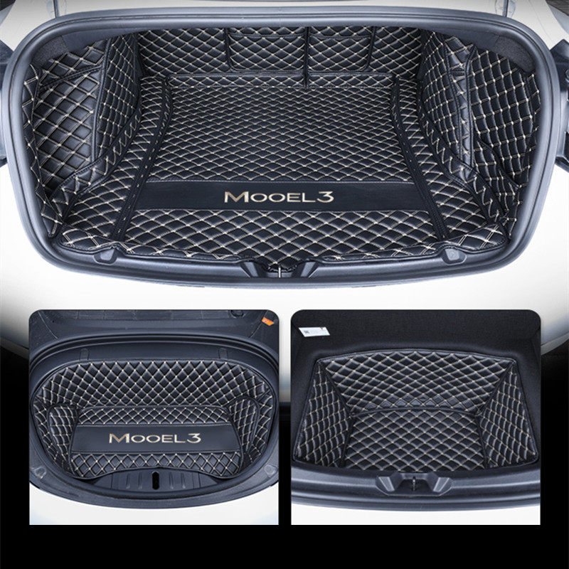 Tesla Model 3 Trunk Mats (8-Piece Set) - Waterproof, Soundproof, Stain-Resistant-TESGOD