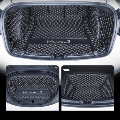 Tesla Model 3 Trunk Mats (8-Piece Set) - Waterproof, Soundproof, Stain-Resistant-TESGOD