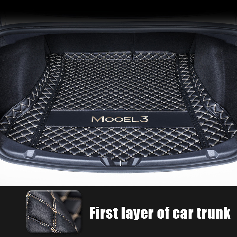 Tesla Model 3 Trunk Mats (8-Piece Set) - Waterproof, Soundproof, Stain-Resistant-TESGOD