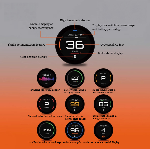 Magnetic Dashboard Heads-Up Display Screen Suitable for Tesla Model 3/Y-TESGOD