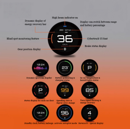 Magnetic Dashboard Heads-Up Display Screen Suitable for Tesla Model 3/Y-TESGOD