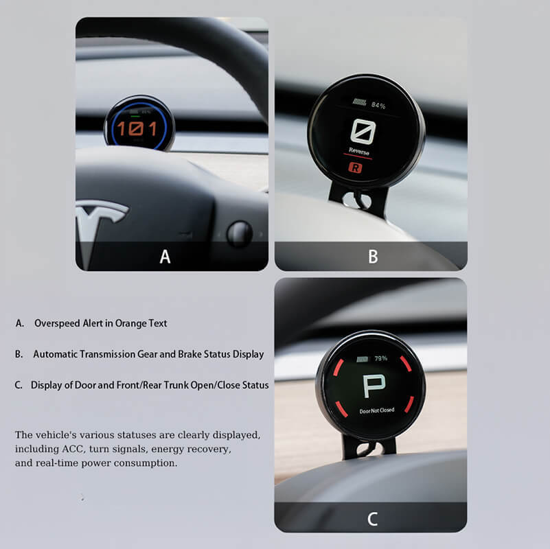 Magnetic Dashboard Heads-Up Display Screen Suitable for Tesla Model 3/Y-TESGOD