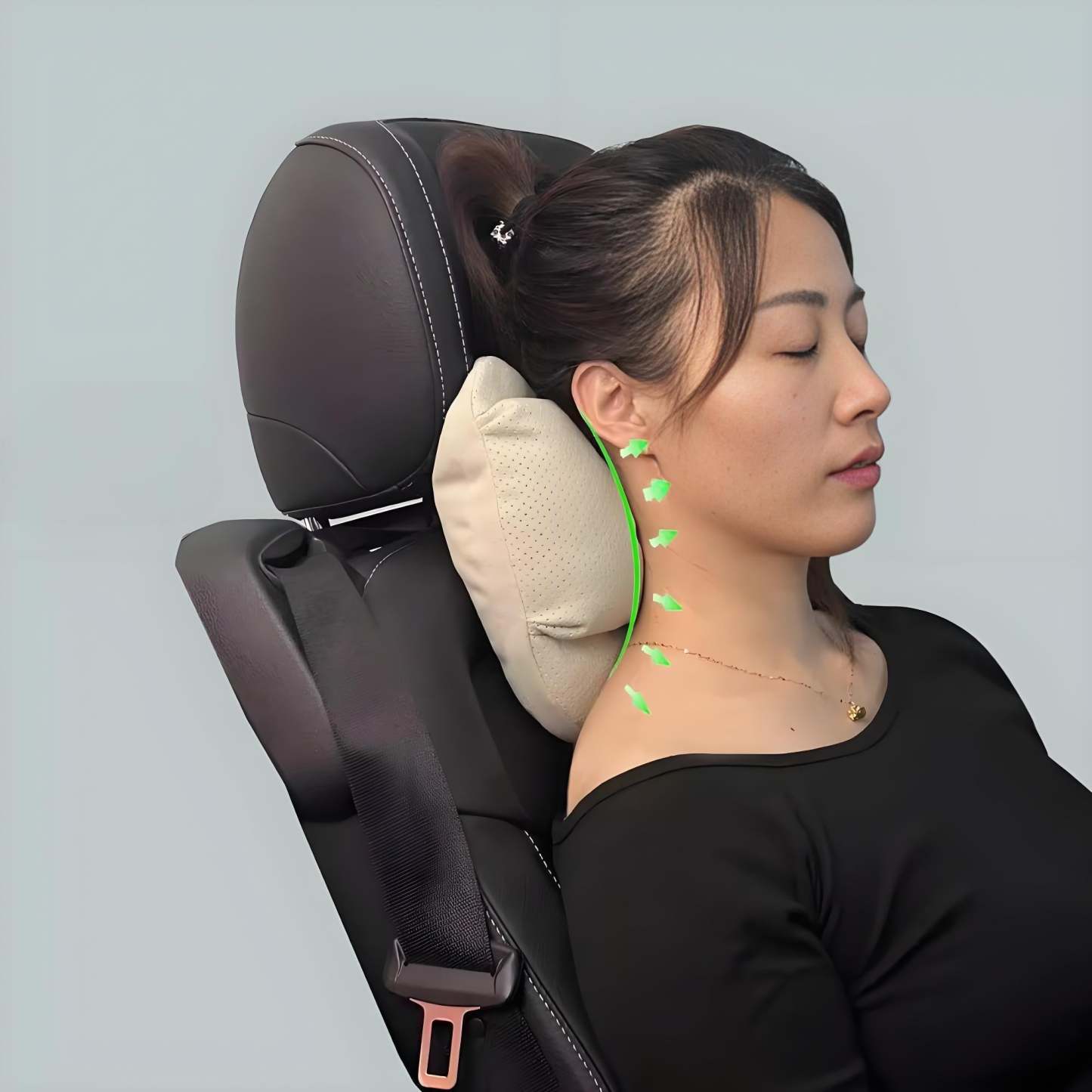 Dual-Layer Pressure Relief Headrest for Tesla Model 3/Y/S/X