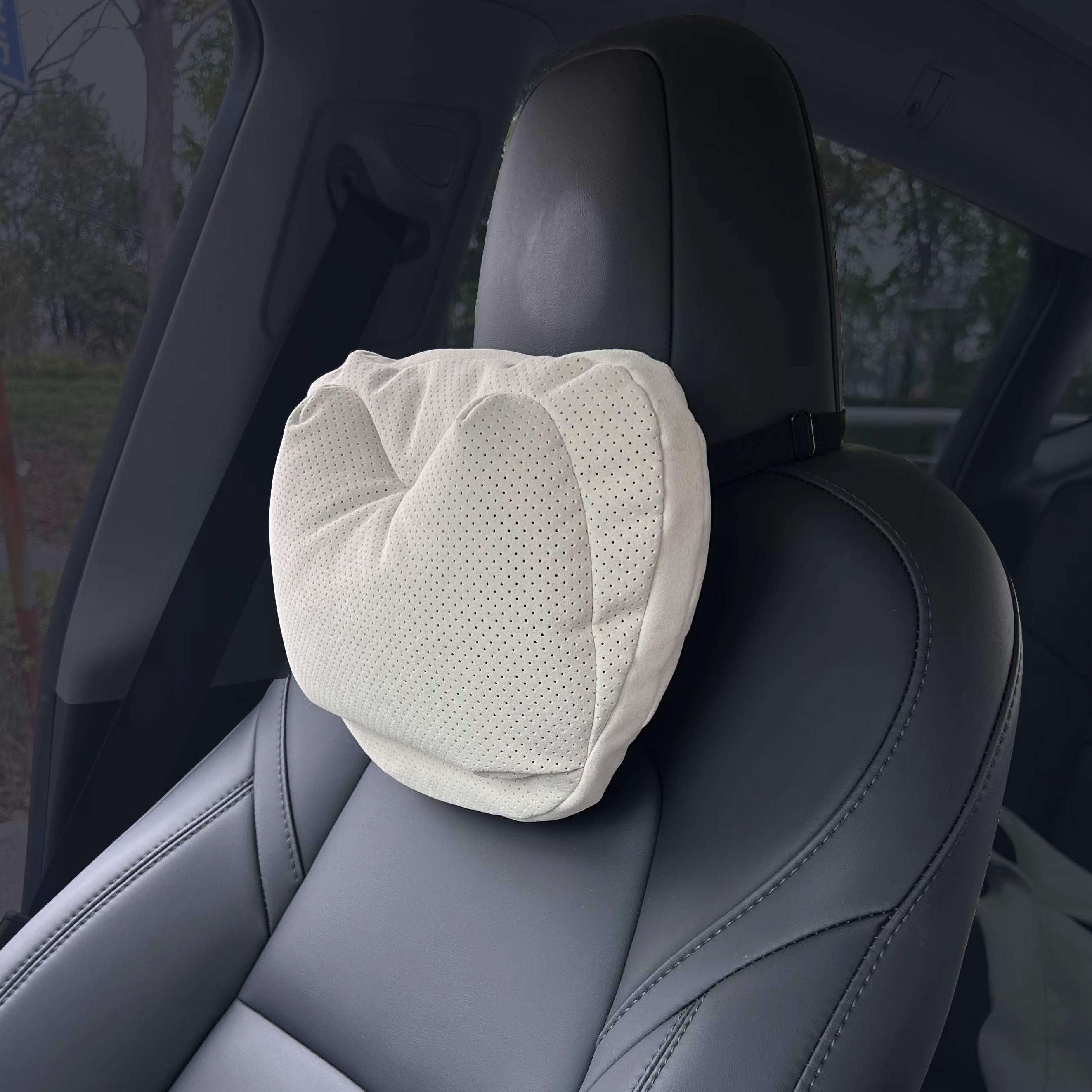 Dual-Layer Pressure Relief Headrest for Tesla Model 3/Y/S/X