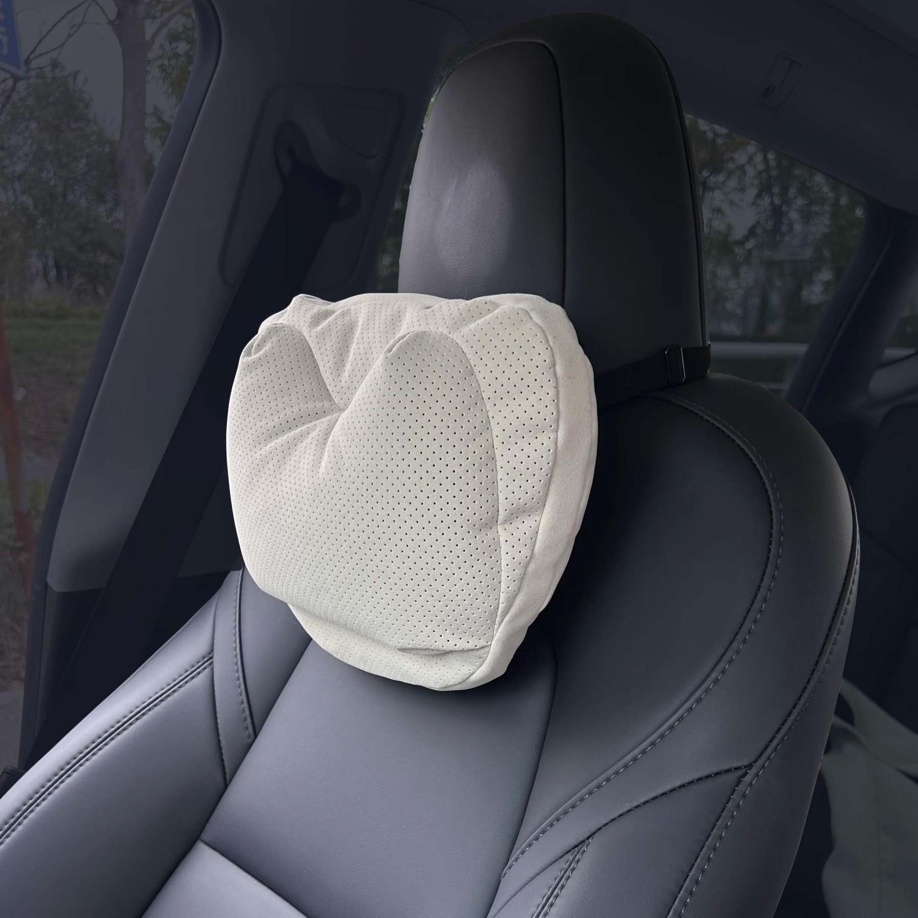 Dual-Layer Pressure Relief Headrest for Tesla Model 3/Y/S/X