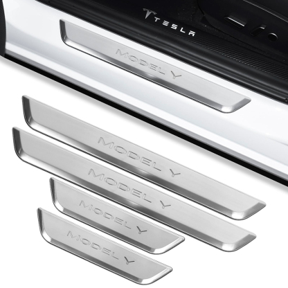 Tesla Model 3 (2019-2023.10) / Y (2020-2024) Illuminated Door Sills-TESGOD