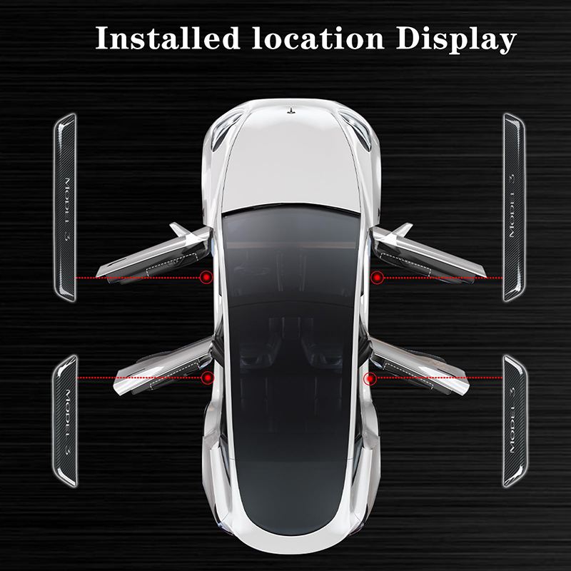 Tesla Model 3 (2019-2023.10) / Y (2020-2024) Illuminated Door Sills-TESGOD