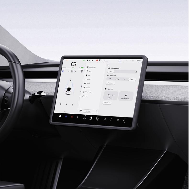 Magnetic Silicone Center Screen Frame for Tesla Model Y Juniper & Model 3 Highland