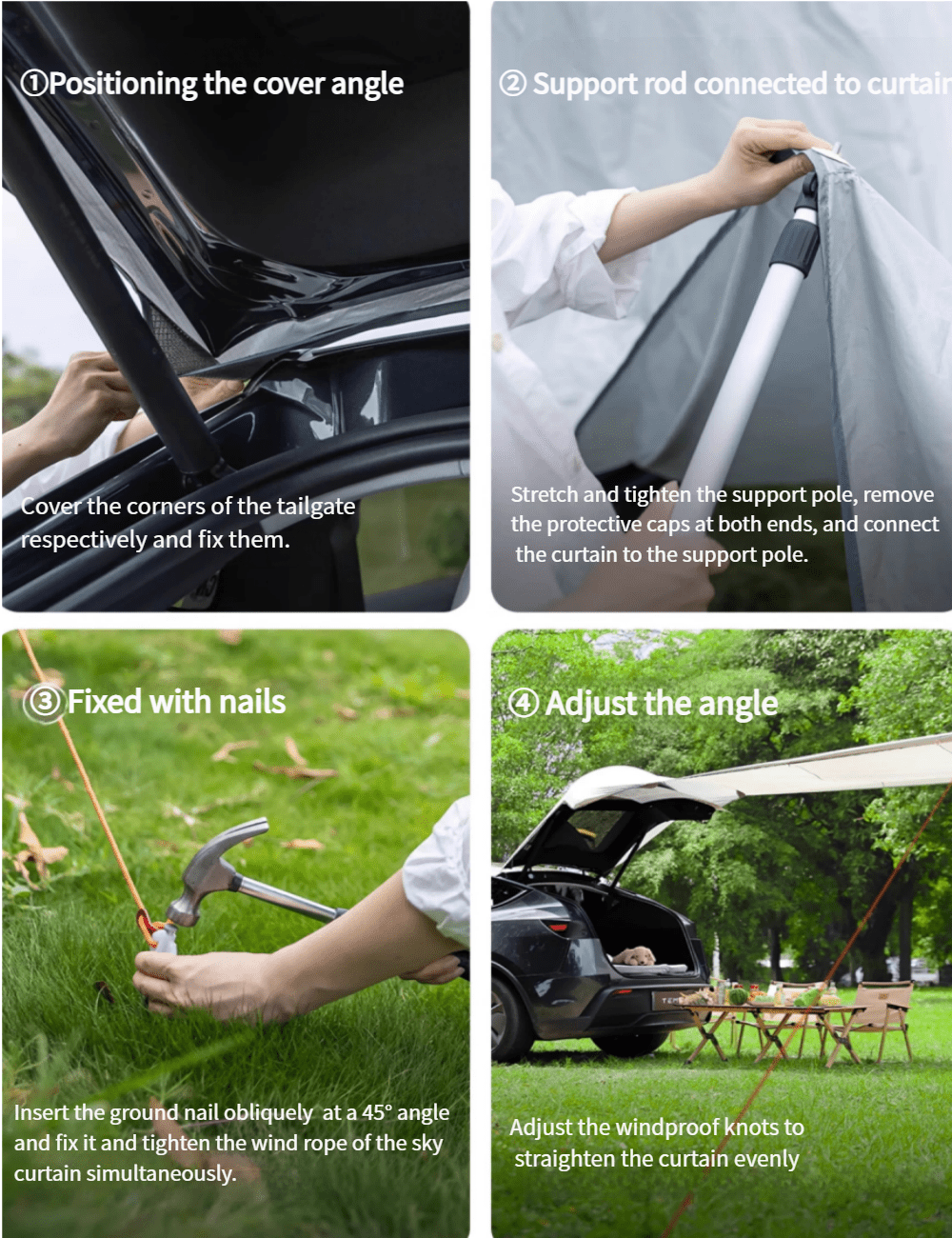 Tailgate Camping Tent for Tesla Model Y Juniper