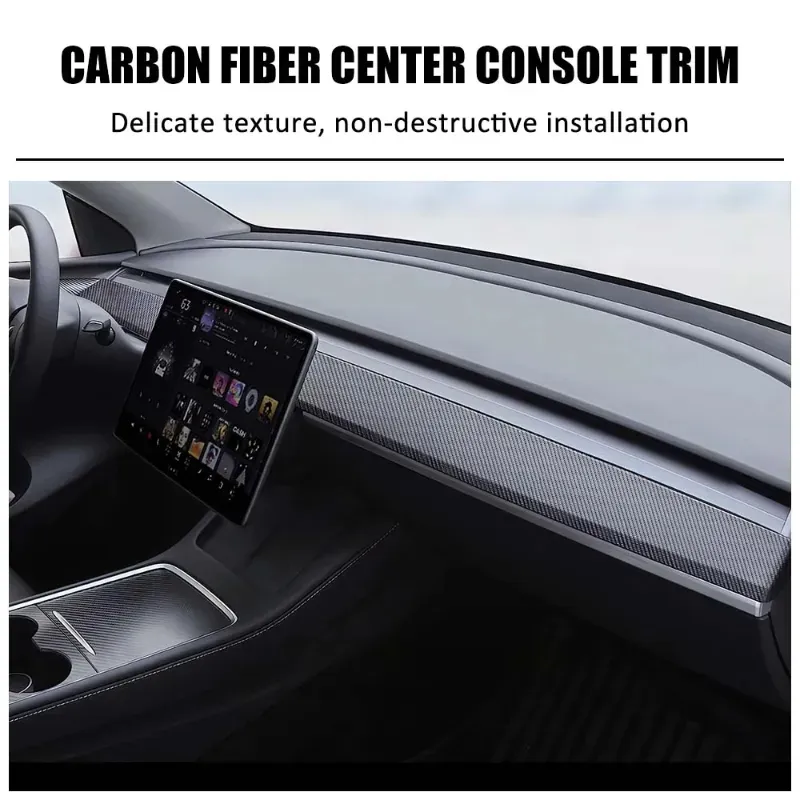 Tesla Model 3/Y Dashboard Cover - Real Molded Carbon Fiber-TESGOD