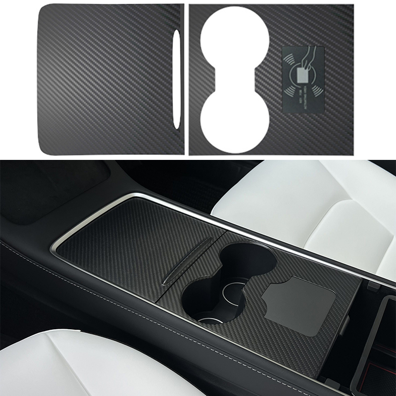 Carbon Fiber Wrap Cover for Tesla Model 3 Highland / Y Center Console-TESGOD