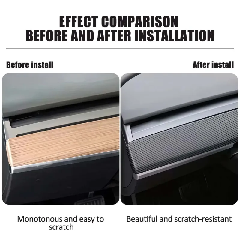 Tesla Model 3/Y Dashboard Cover - Real Molded Carbon Fiber-TESGOD