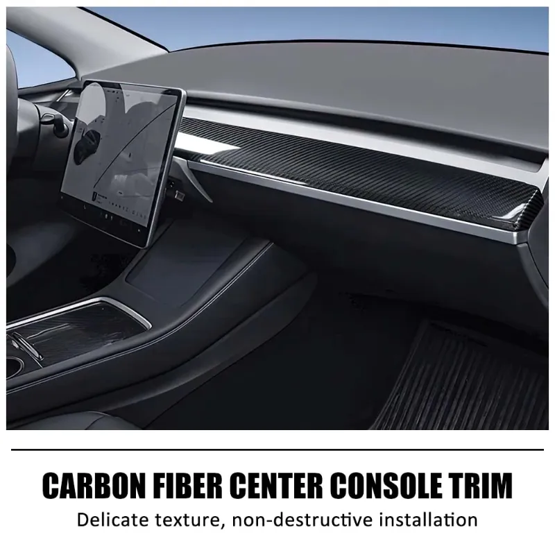 Tesla Model 3/Y Dashboard Cover - Real Molded Carbon Fiber-TESGOD