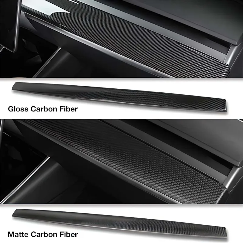 Tesla Model 3/Y Dashboard Cover - Real Molded Carbon Fiber-TESGOD