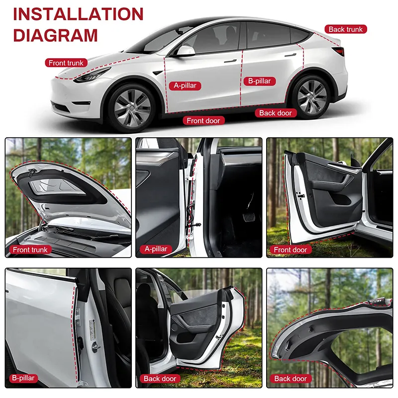 Tesla Model 3/Y Wind Noise Reduction Kit Gen 2-TESGOD