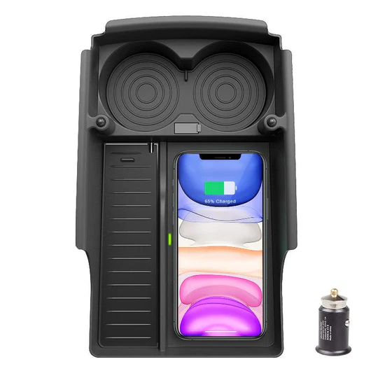 Center Console Organizer with Wireless Charging for Tesla Model S/X（2016-2020）-TESGOD